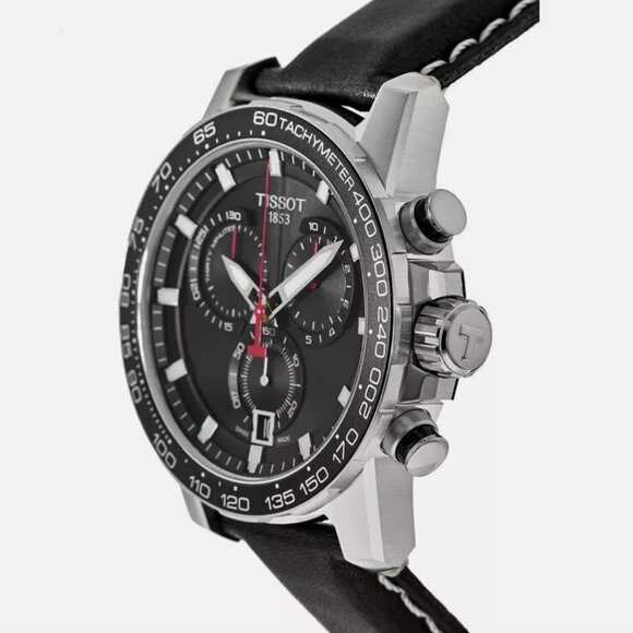 New Tissot Supersport Black Dial Black Men's Watch With Papers - Picture 5 of 5